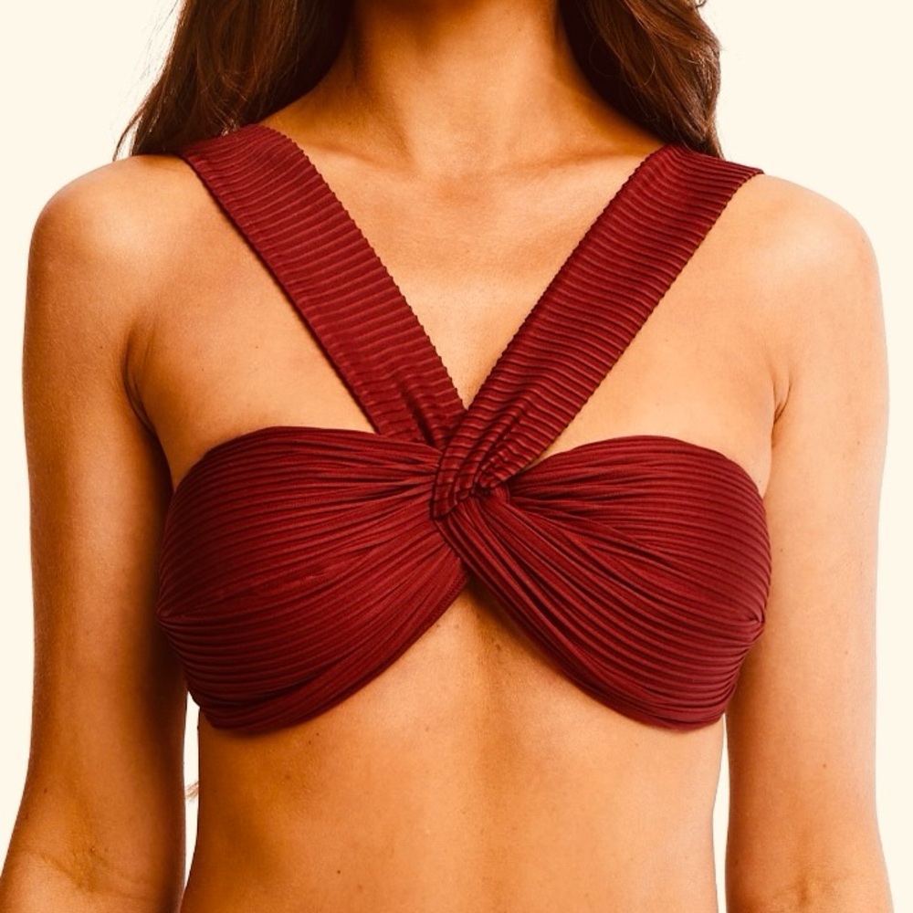 Woman’s Burgundy Bikini Top size M (8-10)